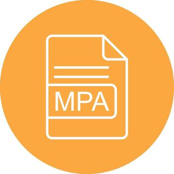 MPA File Format Line Multi Circle Icon vector