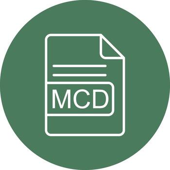 MCD File Format Line Multi Circle Icon vector