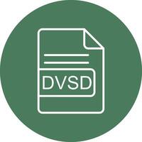 DVSD File Format Line Multi Circle Icon vector