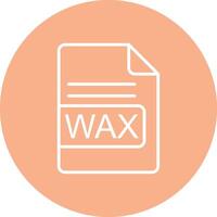 WAX File Format Line Multi Circle Icon vector