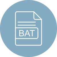 BAT File Format Line Multi Circle Icon vector
