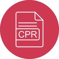 CPR File Format Line Multi Circle Icon vector