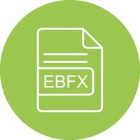 ebfx archivo formato línea multi circulo icono vector