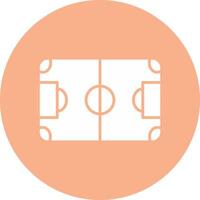 Soccer Field Glyph Multi Circle Icon vector