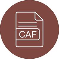 CAF File Format Line Multi Circle Icon vector