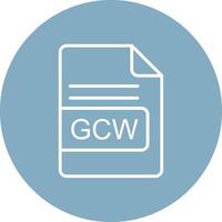 gcw archivo formato línea multi circulo icono vector