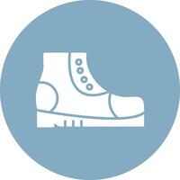 Boots Glyph Multi Circle Icon vector