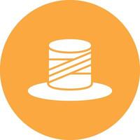 Top Hat Glyph Multi Circle Icon vector