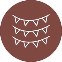 Bunting Line Multi Circle Icon vector