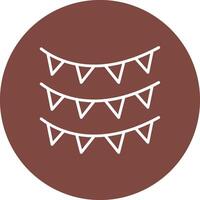 Bunting Line Multi Circle Icon vector