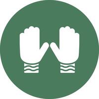 Gloves Glyph Multi Circle Icon vector