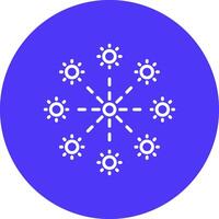 Firework Line Multi Circle Icon vector