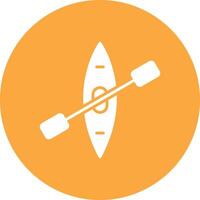 Canoe Glyph Multi Circle Icon vector