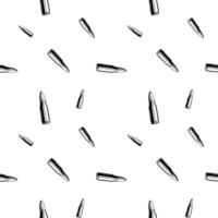 black and white seamless pattern with bullet ammo. vector