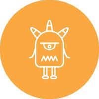Monster Line Multi Circle Icon vector
