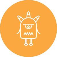 Monster Line Multi Circle Icon vector