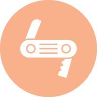 Swiss Army Knife Glyph Multi Circle Icon vector