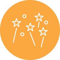 Fireworks Line Multi Circle Icon vector
