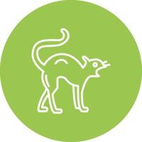 Black Cat Line Multi Circle Icon vector