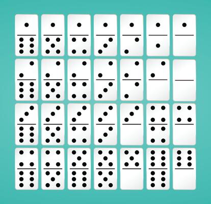 Simple domino card black and white card design Elegant card