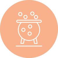Cauldron Line Multi Circle Icon vector