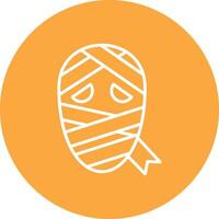 Mummy Line Multi Circle Icon vector