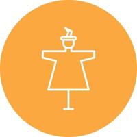 Scarecrow Line Multi Circle Icon vector