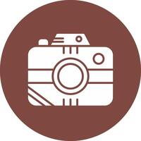 Photo Camera Glyph Multi Circle Icon vector