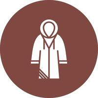 Raincoat Glyph Multi Circle Icon vector