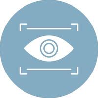Eye Scan Glyph Multi Circle Icon vector