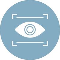 Eye Scan Glyph Multi Circle Icon vector