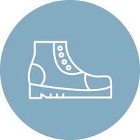 Boots Line Multi Circle Icon vector