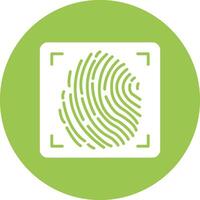 Fingerprint Glyph Multi Circle Icon vector