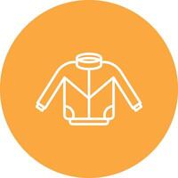 chaqueta línea multi circulo icono vector