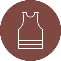 Undershirt Line Multi Circle Icon vector