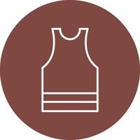 Undershirt Line Multi Circle Icon vector