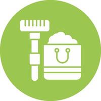 Cleaning Glyph Multi Circle Icon vector