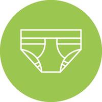 Underwear Line Multi Circle Icon vector