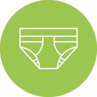 Underwear Line Multi Circle Icon vector