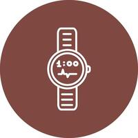 Watch Line Multi Circle Icon vector