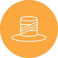 Top Hat Line Multi Circle Icon vector