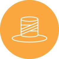 Top Hat Line Multi Circle Icon vector