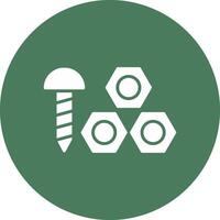 Nuts Glyph Multi Circle Icon vector