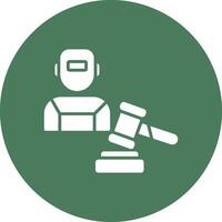 Labour Law Glyph Multi Circle Icon vector