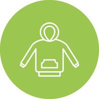 Hoodie Line Multi Circle Icon vector