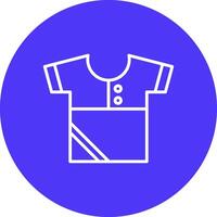 camisa línea multi circulo icono vector