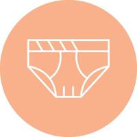 Underwear Line Multi Circle Icon vector
