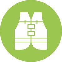 Life Vest Glyph Multi Circle Icon vector