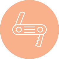 Swiss Army Knife Line Multi Circle Icon vector
