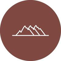 Mountain Line Multi Circle Icon vector